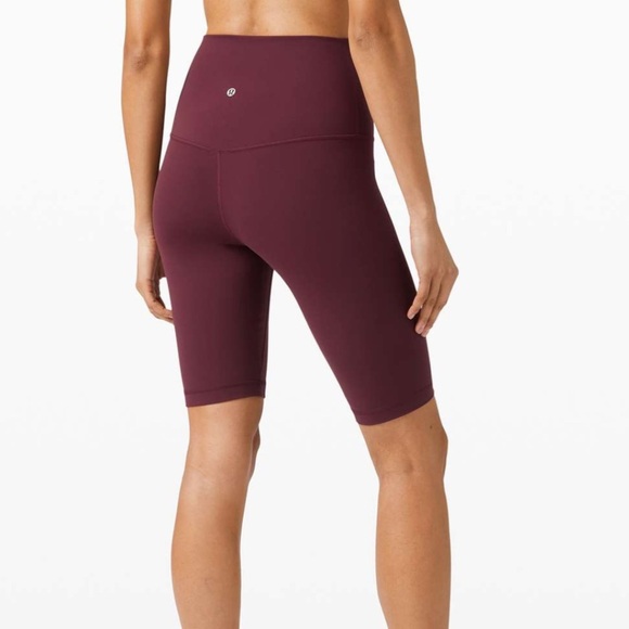 lululemon athletica Pants - Lululemon Align Super High Rise Short 10” in Maroon Cassis Size 4 US